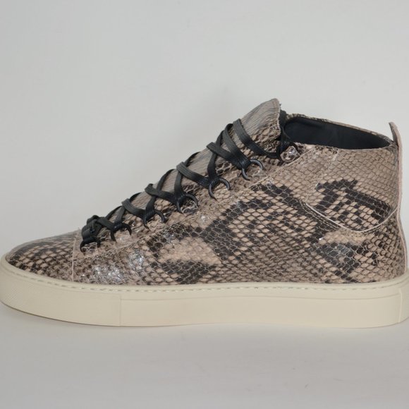 NEW BALENCIAGA HITOP ARENA PYTHON SNAKE PRINT LEATHER SNEAKERS US 7 EU 40 MENS - Picture 5 of 9
